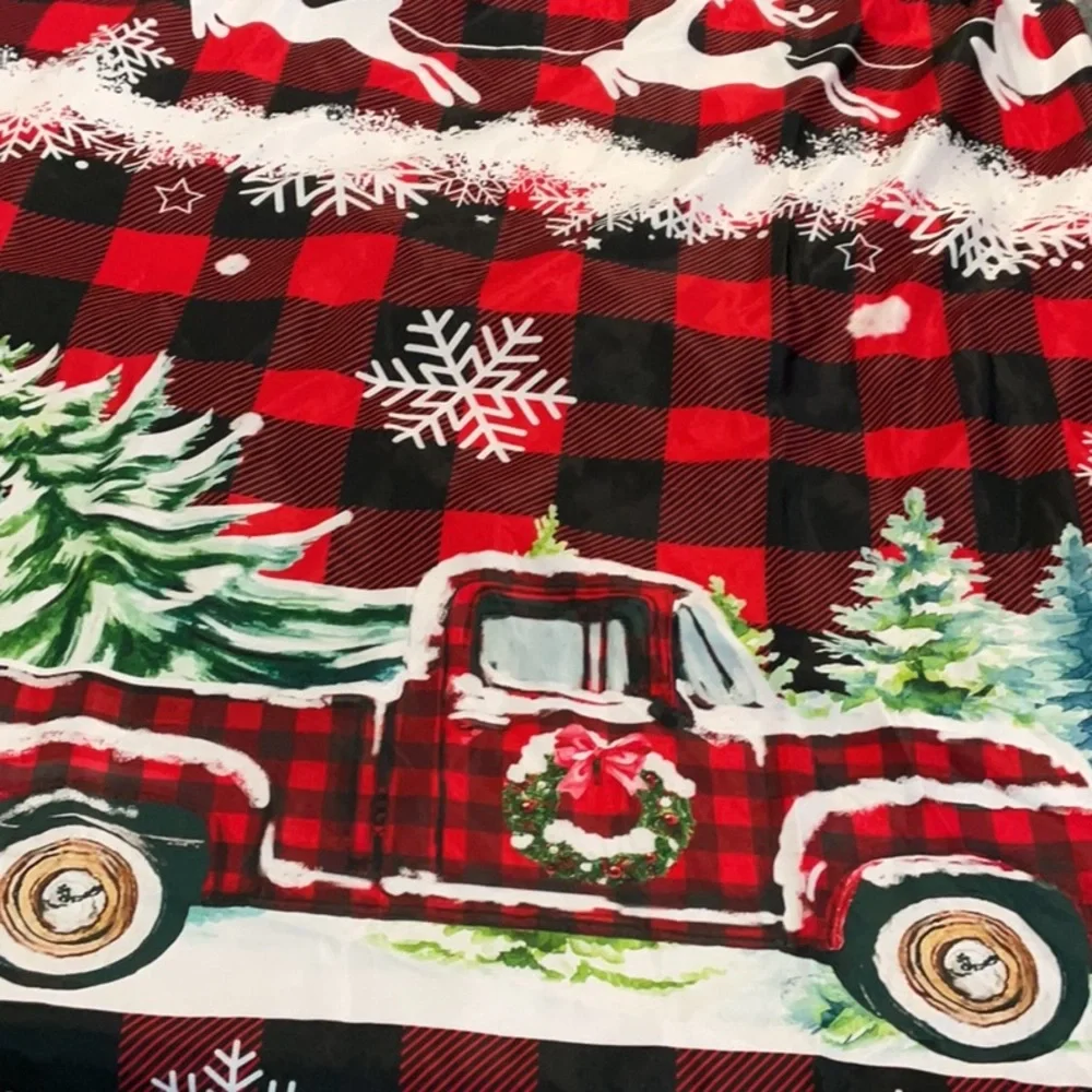 Three Christmas holiday tablecloths